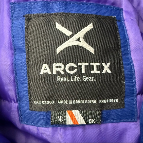 Arctix Kids Medium 10/12 Waterproof Colorblock Winter Ski Jacket 5K Blue Purple - Picture 4 of 13